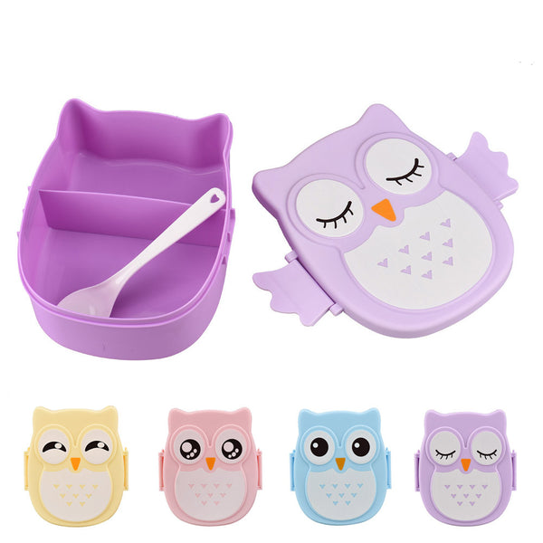 Cute Cartoon Owl Packed Lunch or Picnic Boxes