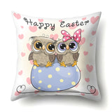 Cute Owl Family Print Cushion Covers - 45 x 45 CM