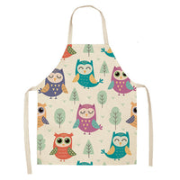 Bib Style Printed Kitchen Apron - 10 owl styles