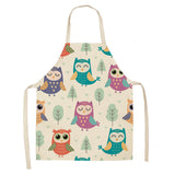 Bib Style Printed Kitchen Apron - 10 owl styles