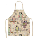 Bib Style Printed Kitchen Apron - 10 owl styles