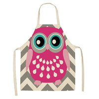 Bib Style Printed Kitchen Apron - 10 owl styles