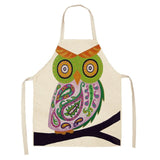 Bib Style Printed Kitchen Apron - 10 owl styles