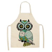 Bib Style Printed Kitchen Apron - 10 owl styles