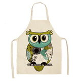 Bib Style Printed Kitchen Apron - 10 owl styles