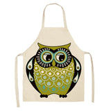 Bib Style Printed Kitchen Apron - 10 owl styles