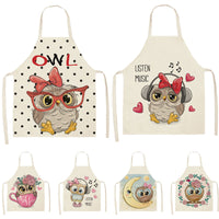 Bib Style Printed Kitchen Apron - 20 super cute owl choices