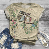 Owl Couple T Shirt