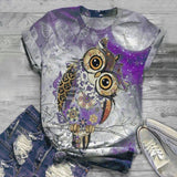 Purple Owl Casual T Shirt