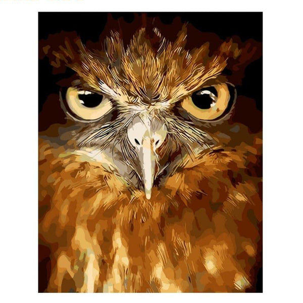 Awesome Owl - relaxing acrylic painting by numbers artwork.